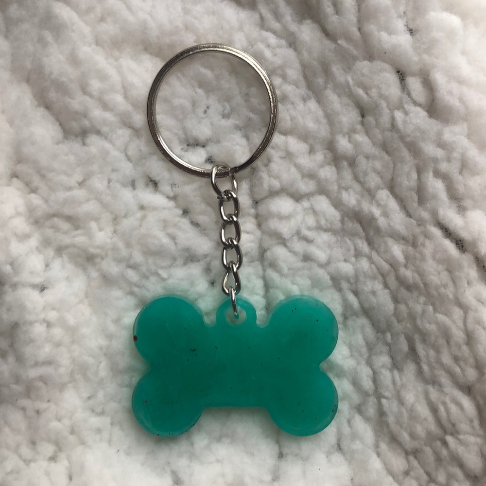 Dog bone keychain